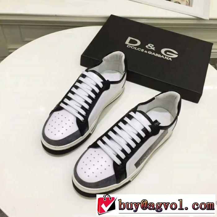 2色選択可2018春夏新作 ドルチェ＆ガッバーナ Dolce&Gabbana スニーカー、靴上品でベーシック