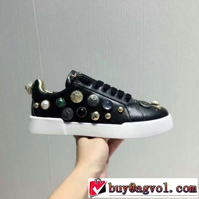 欧米韓流 2018春夏新作 スニーカー、靴 ドルチェ＆ガッバーナ Dolce&Gabbana 2色可選