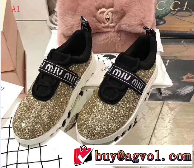 多色可選 2018春夏新作スニーカー、靴 ミュウミュウ MIUMIU 大人っぽい