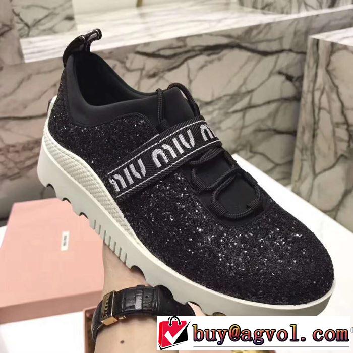 多色可選 2018春夏新作スニーカー、靴 ミュウミュウ MIUMIU 大人っぽい