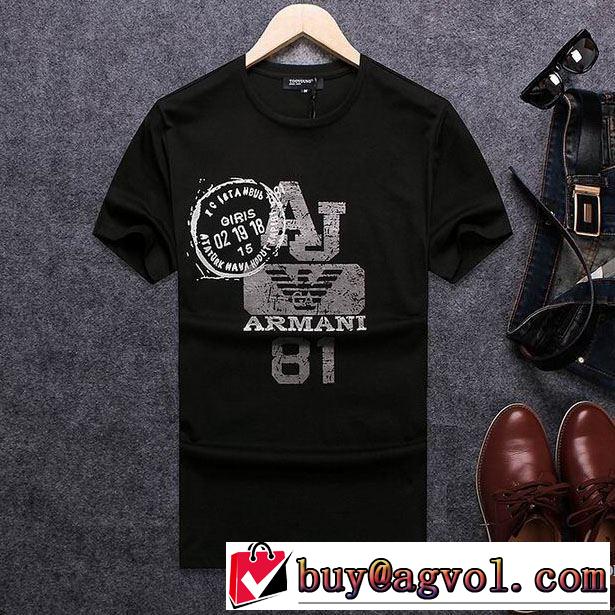 3色可選 肌に馴染みやすい 2018春夏新作 アルマーニ ARMANI 半袖Tシャツ プレゼントに