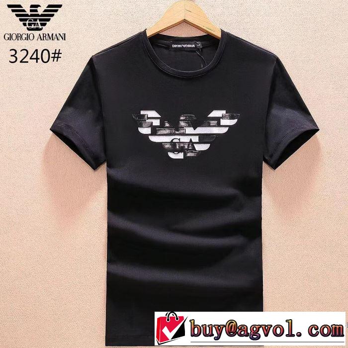 流行っている 2018春夏新作 半袖Tシャツ アルマーニ ARMANI 3色可選 カジュアル