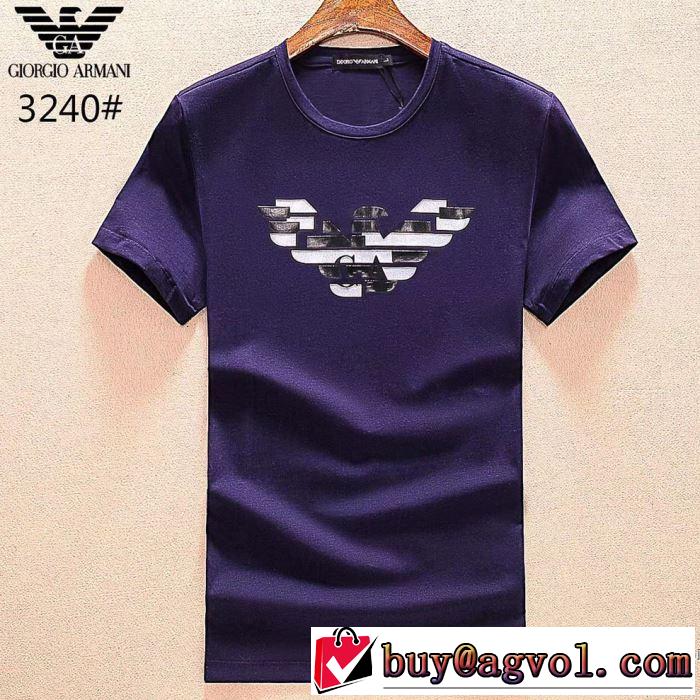 流行っている 2018春夏新作 半袖Tシャツ アルマーニ ARMANI 3色可選 カジュアル