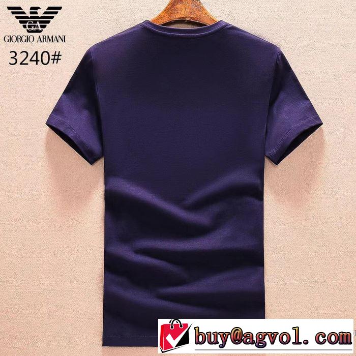 流行っている 2018春夏新作 半袖Tシャツ アルマーニ ARMANI 3色可選 カジュアル