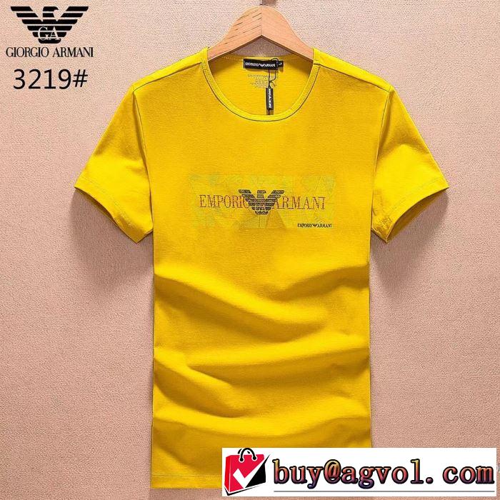 2018春夏新作 芸能人愛用 アルマーニ ARMANI 柔らかい手触り 半袖Tシャツ 3色可選