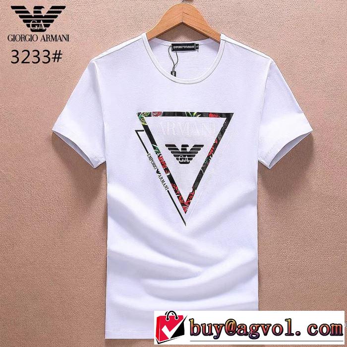 アルマーニ ARMANI 2018春夏新作 半袖Tシャツ 3色可選 収縮性のある 格上げ！