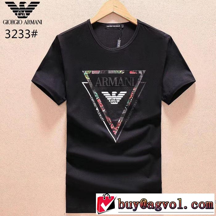 アルマーニ ARMANI 2018春夏新作 半袖Tシャツ 3色可選 収縮性のある 格上げ！