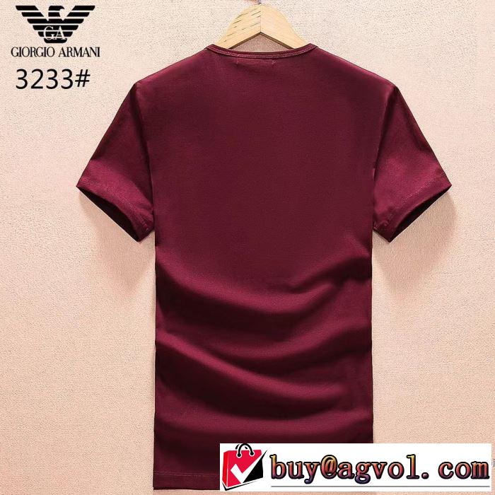 アルマーニ ARMANI 2018春夏新作 半袖Tシャツ 3色可選 収縮性のある 格上げ！