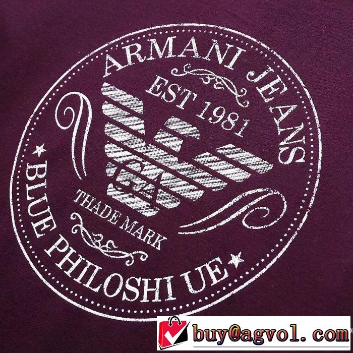 シンプル 2018春夏新作 半袖Tシャツ 3色可選 アルマーニ ARMANI 希少性の高い