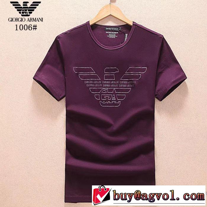 2018春夏新作 アルマーニ ARMANI 優しいフィット感 半袖Tシャツ 3色可選 手頃価格