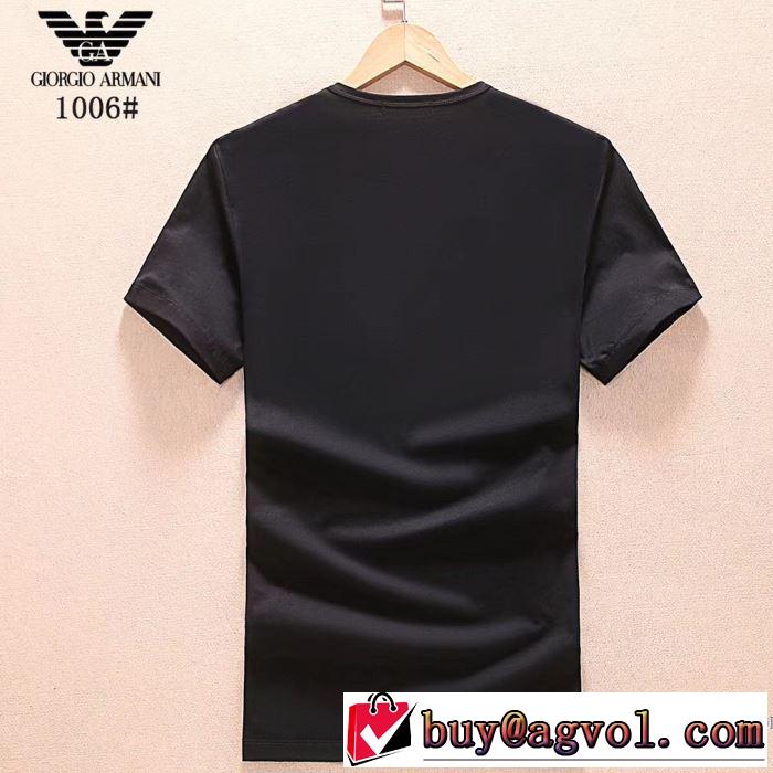 2018春夏新作 アルマーニ ARMANI 優しいフィット感 半袖Tシャツ 3色可選 手頃価格