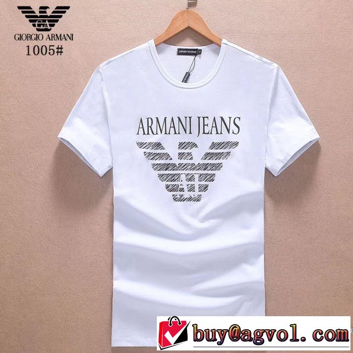 自然な肌触り ARMANI アルマーニ 半袖Tシャツ 3色可選 おすすめデザイン 2018春夏新作