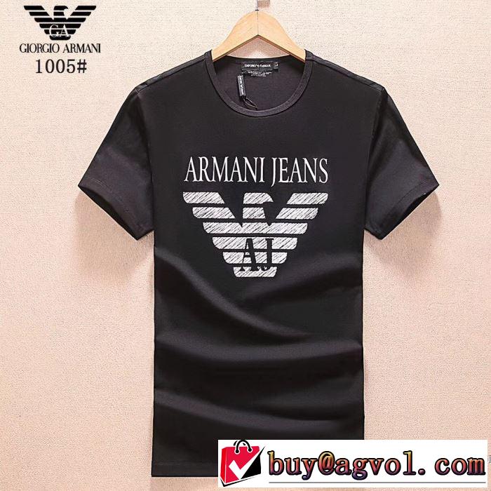 自然な肌触り ARMANI アルマーニ 半袖Tシャツ 3色可選 おすすめデザイン 2018春夏新作