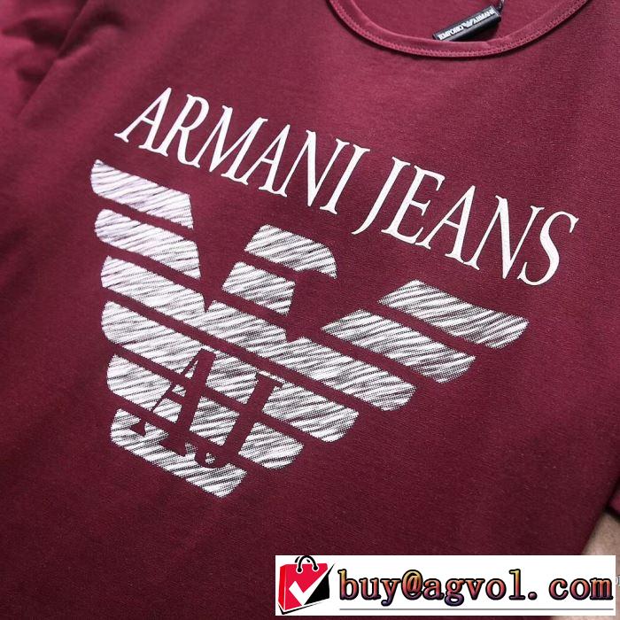自然な肌触り ARMANI アルマーニ 半袖Tシャツ 3色可選 おすすめデザイン 2018春夏新作