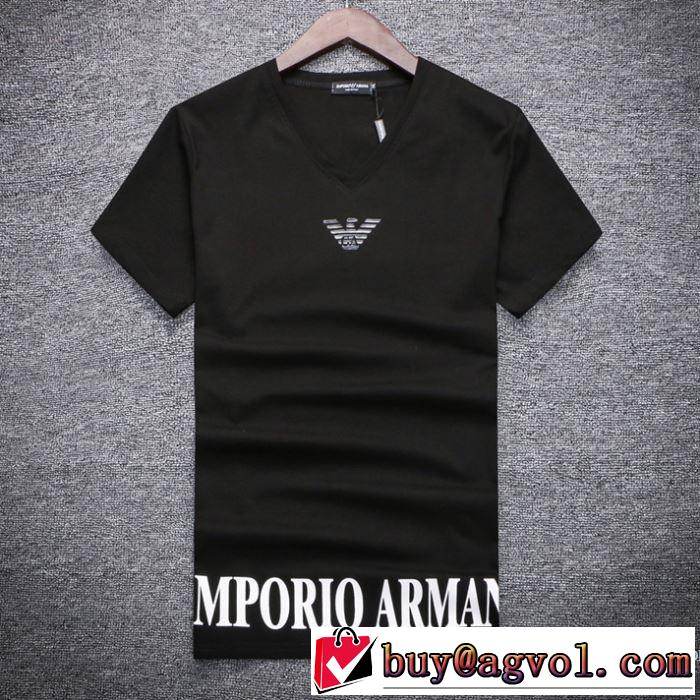 アルマーニ ARMANI 吸汗性に優れ 半袖Tシャツ 3色可選 2018春夏新作 １着は持つべき