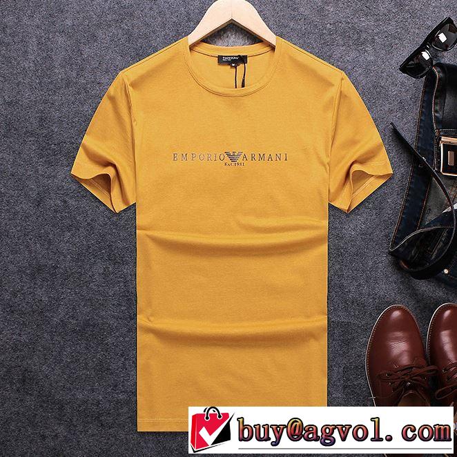 快適な着心地 3色可選 2018春夏新作 アルマーニ ARMANI 話題の新作到着！ 半袖Tシャツ