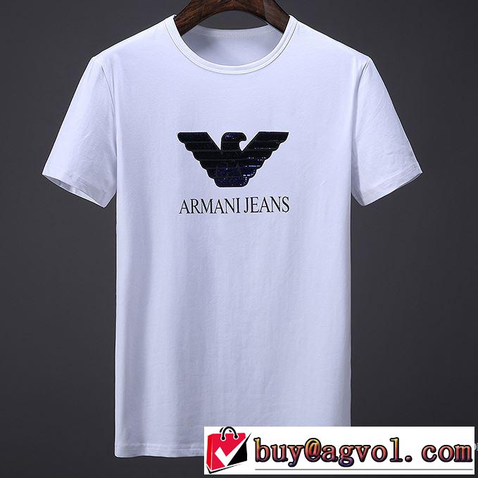 細身のシルエット 2色可選 2018春夏新作 アルマーニ ARMANI 半袖Tシャツ 圧倒的人気新着