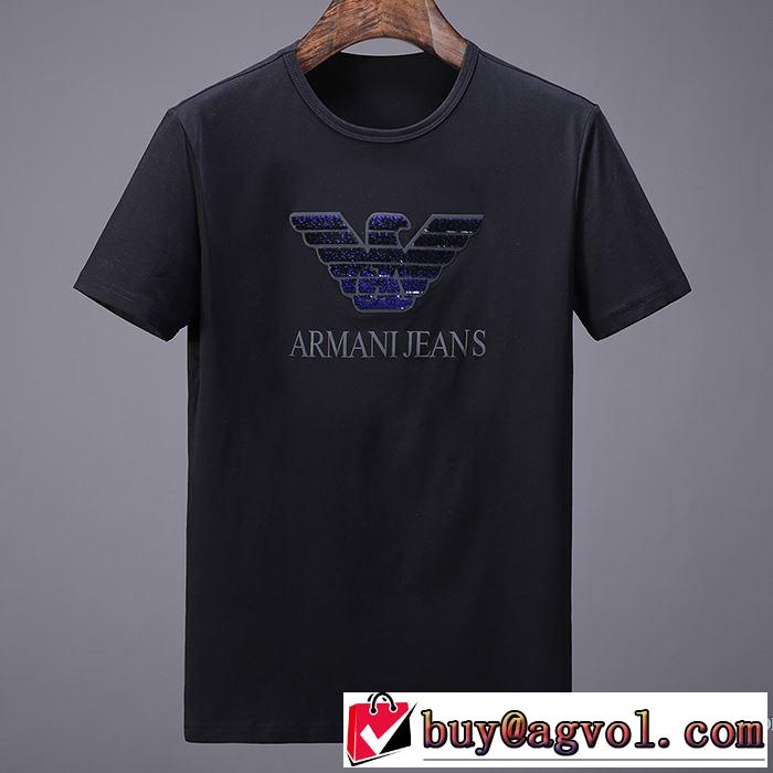 細身のシルエット 2色可選 2018春夏新作 アルマーニ ARMANI 半袖Tシャツ 圧倒的人気新着