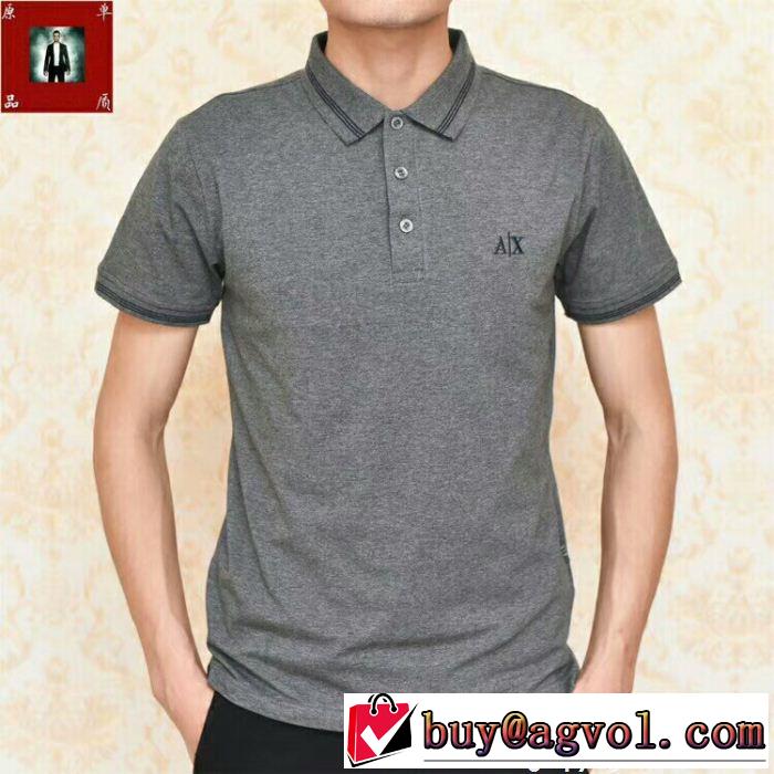 アルマーニ ARMANI 人目を引く存在感 2018年春夏シーズン 半袖Tシャツ 2色可選 品良く