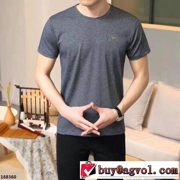 主役級のアイテム 2018新品入荷 半袖Tシャツ アルマーニ ARMANI 3色可選