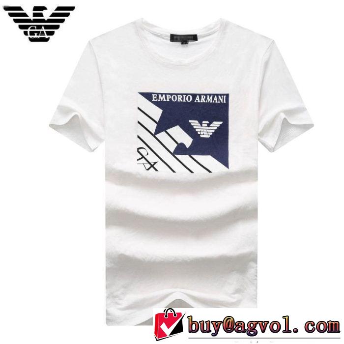 先行受注 3色可選 アルマーニ ARMANI 半袖Tシャツ 格好良いアイテム