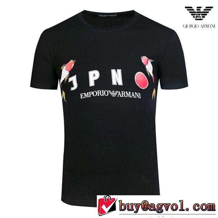  有名人同じアイテム アルマーニ ARMANI  2色可選 半袖Tシャツ 2018人気の主流アイテム