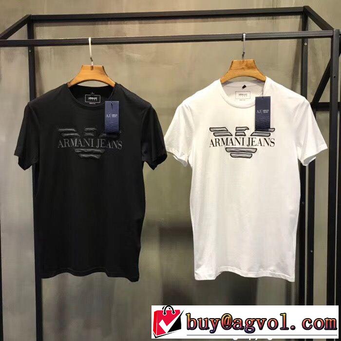 魅力をプラス アルマーニ ARMANI 2色可選 半袖Tシャツ 2018最安値！