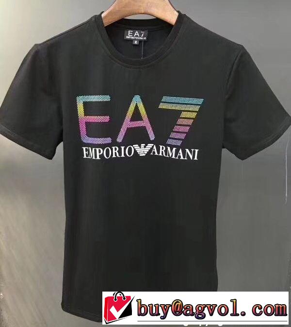 2018年春夏シーズン 半袖Tシャツ 超目玉新作 アルマーニ ARMANI 2色可選 個性的なモデル