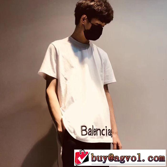 肌に馴染みやすい 2018春夏新作 超定番人気 半袖Tシャツ 2色可選 バレンシアガ BALENCIAGA