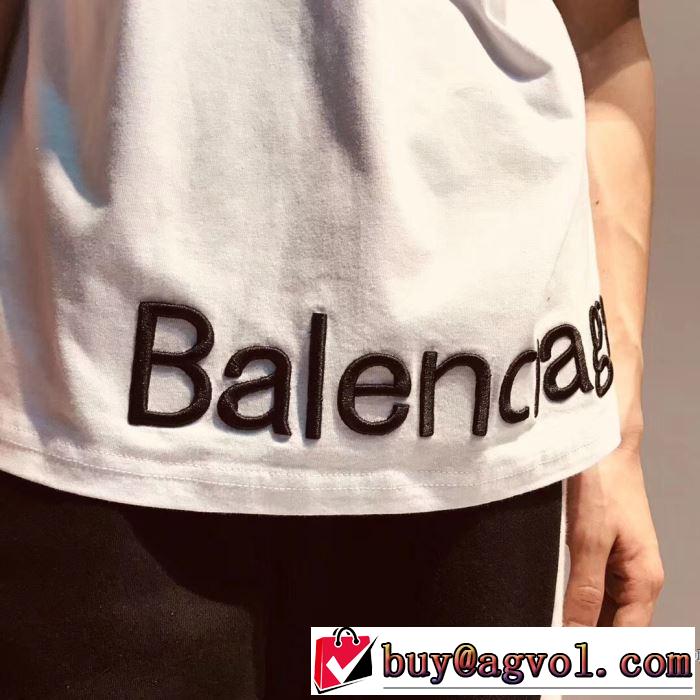 肌に馴染みやすい 2018春夏新作 超定番人気 半袖Tシャツ 2色可選 バレンシアガ BALENCIAGA