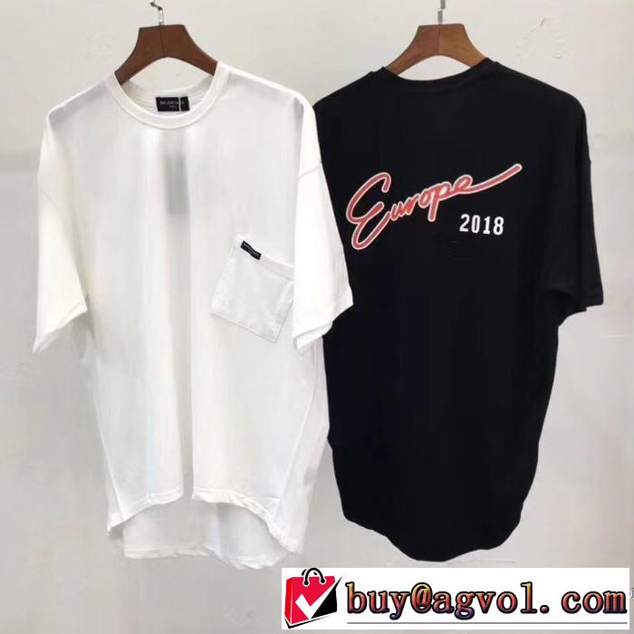 半袖Tシャツ バレンシアガ BALENCIAGA 2色可選 乾きやすい 2018春夏新作 個性的なモデル