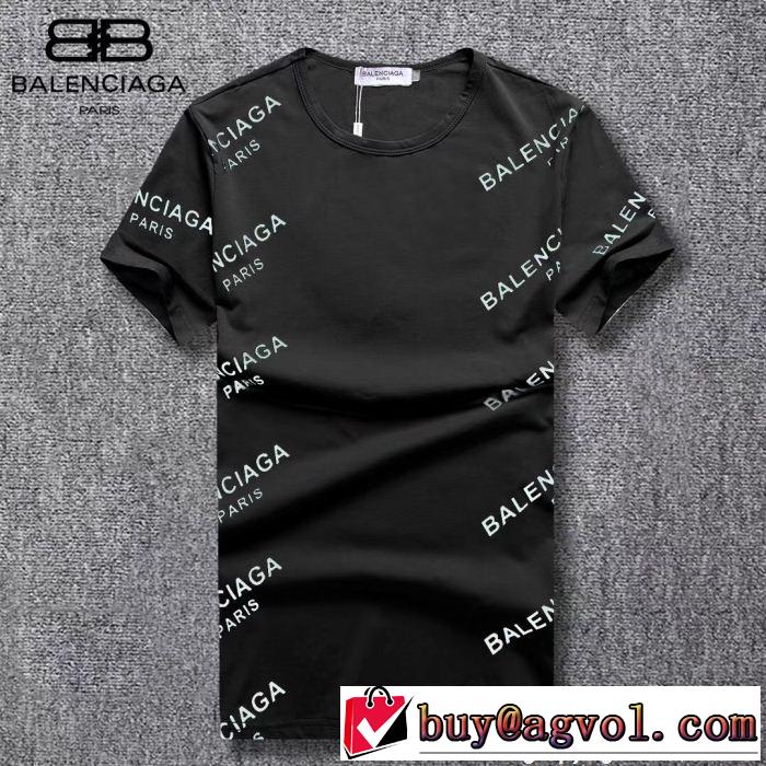 バレンシアガ BALENCIAGA 2018夏の定番新品到来! 半袖Tシャツ 2色可選 ファッショニスタ愛用