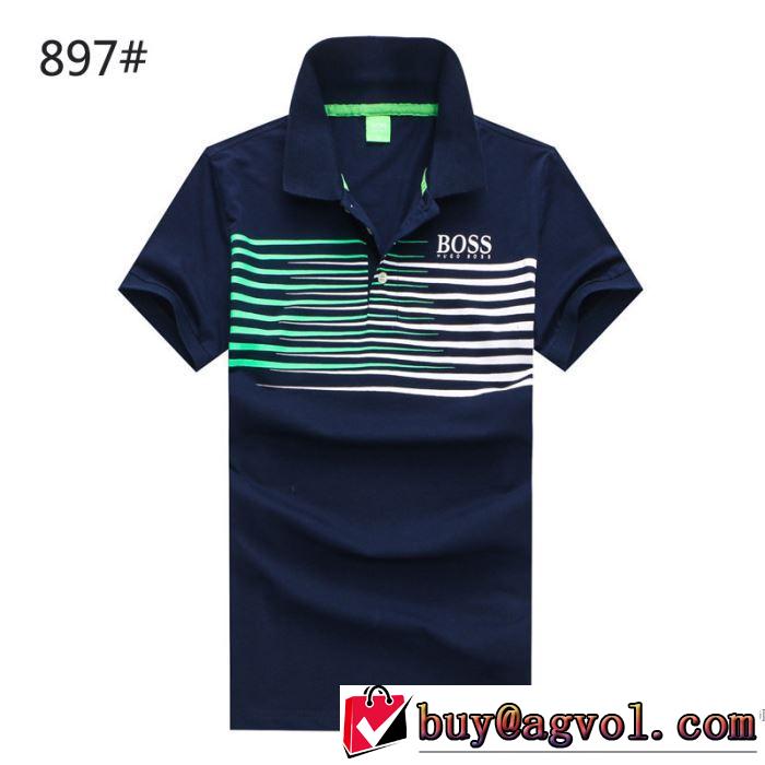 数量限定再入荷 ヒューゴボス HUGO BOSS 2018春夏新作 半袖Tシャツ 4色可選 収縮性のある