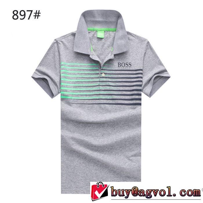 数量限定再入荷 ヒューゴボス HUGO BOSS 2018春夏新作 半袖Tシャツ 4色可選 収縮性のある