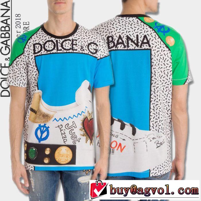 ドルチェ＆ガッバーナ Dolce&Gabbana 半袖Tシャツ 2018人気の主流アイテム ユニークな