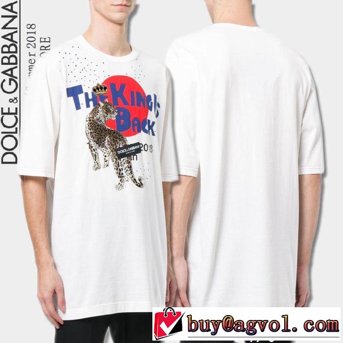 ドルチェ＆ガッバーナ Dolce&Gabbana 2色可選 半袖Tシャツ 2018【SALE！】 ファッショニスタ愛用