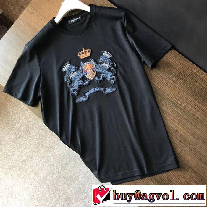  今季新作登場 ドルチェ＆ガッバーナ Dolce&Gabbana モデル大絶賛 2色可選 半袖Tシャツ 赤字価格