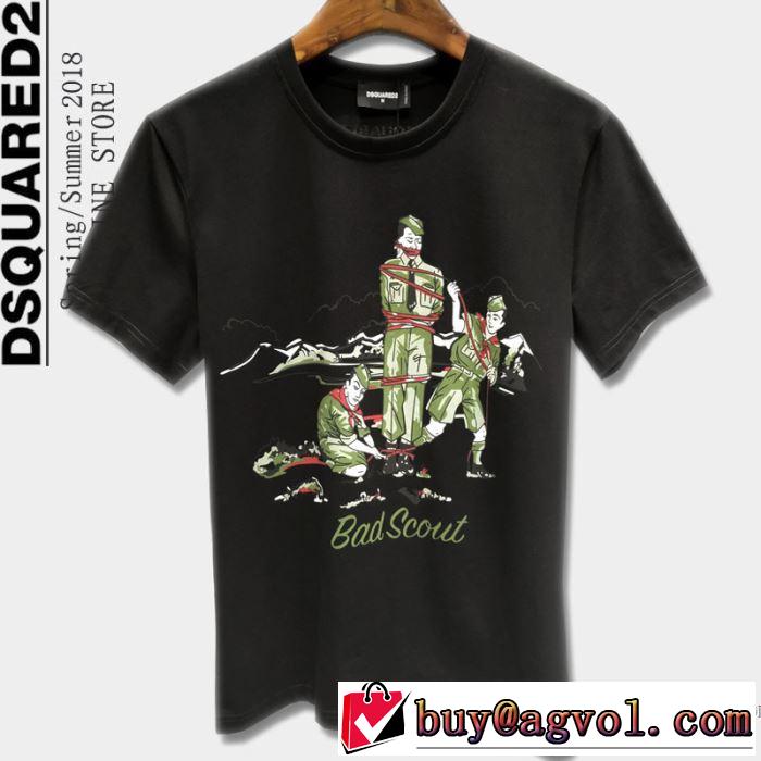 快適な着心地 ディースクエアード DSQUARED2 半額以下セール 2018春夏新作 半袖Tシャツ 2色可選