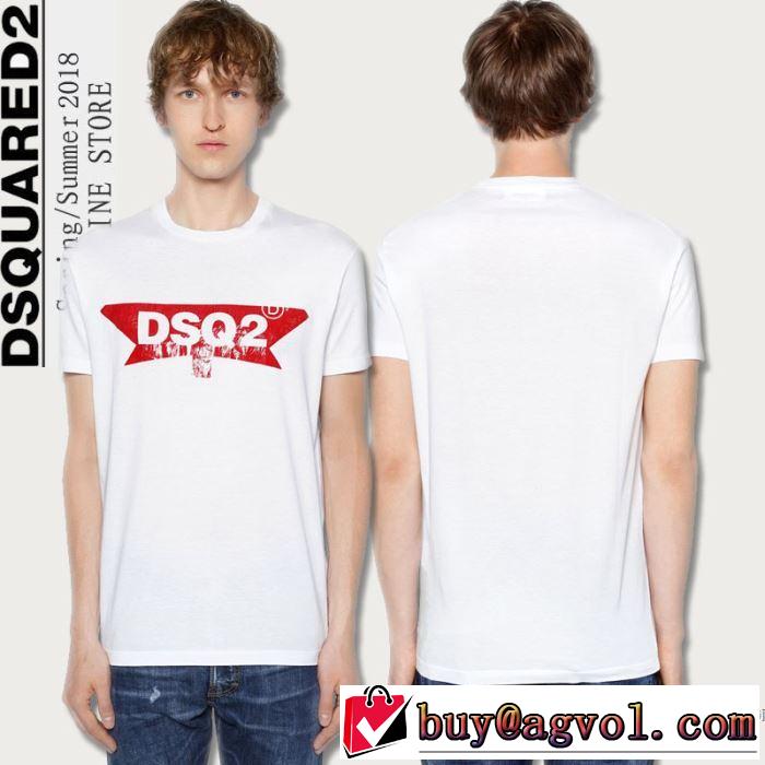 稀少*入手困難 ディースクエアード DSQUARED2 シンプル 2018春夏新作 半袖Tシャツ 2色可選