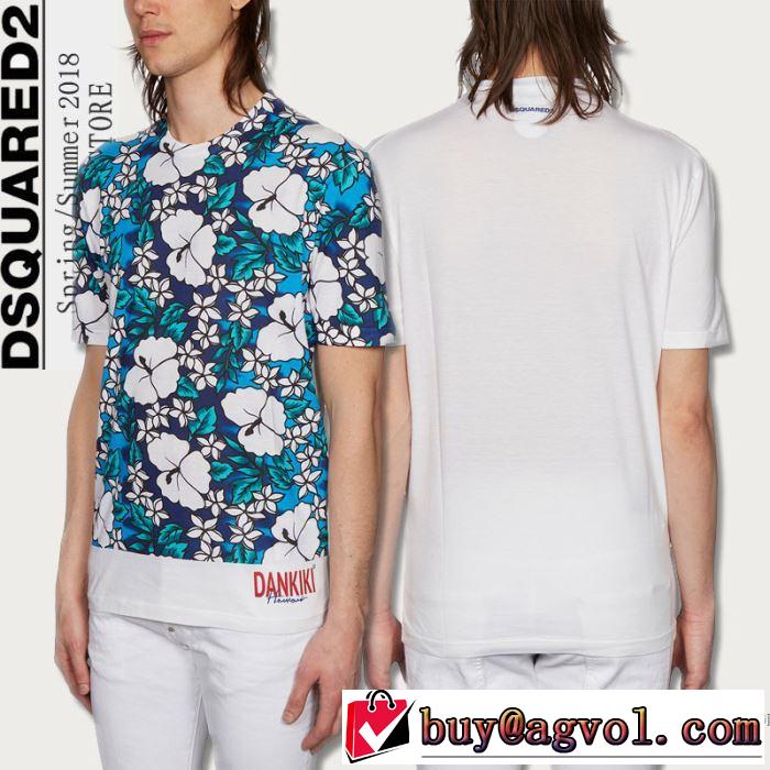  ディースクエアード DSQUARED2 ラックスした雰囲気 2018春夏新作 最終数量限り！ 半袖Tシャツ