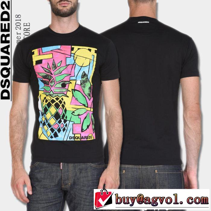 半袖Tシャツ 2色可選 ディースクエアード DSQUARED2 2018【SALE！】 ファッションスタッズ
