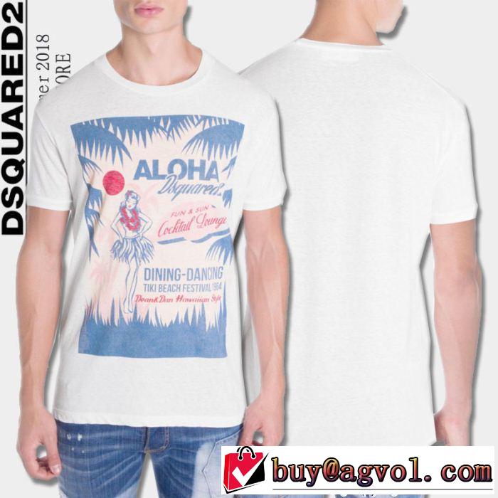 2018年春夏入荷 2色可選 ディースクエアード DSQUARED2 良好品 半袖Tシャツ 人気急上昇中