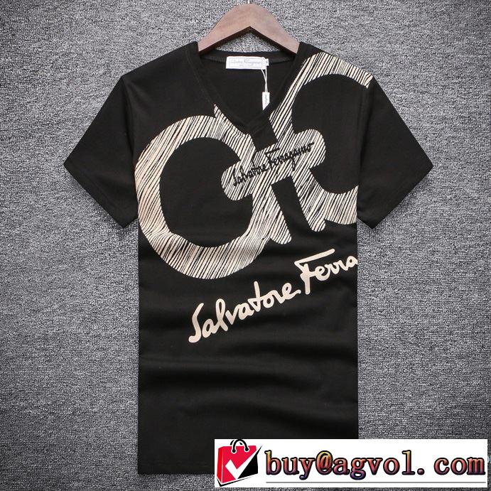 2018春夏新作 乾きやすい 半袖Tシャツ 3色可選 大人っぽく知的な サルヴァトーレフェラガモ FERRAGAMO