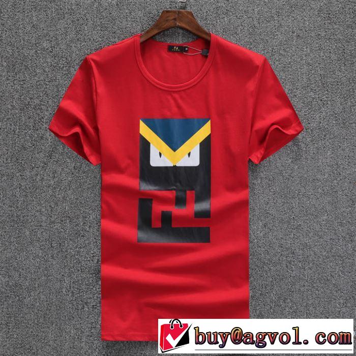 ファション性の高い カジュアル 2018春夏新作 半袖Tシャツ フェンディ FENDI 3色可選