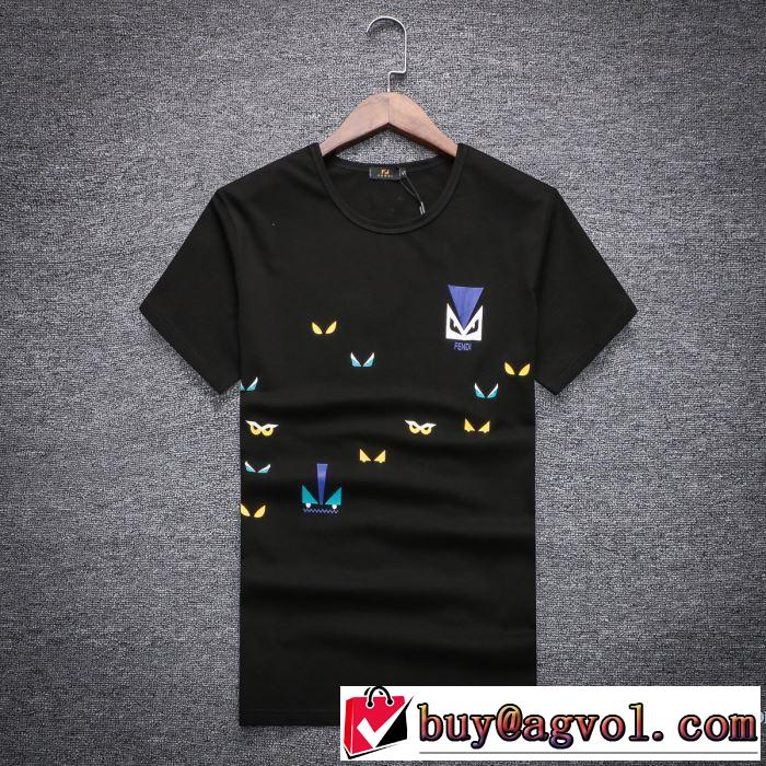 カジュアル ファッションスタッズ 2018春夏新作 半袖Tシャツ フェンディ FENDI 4色可選