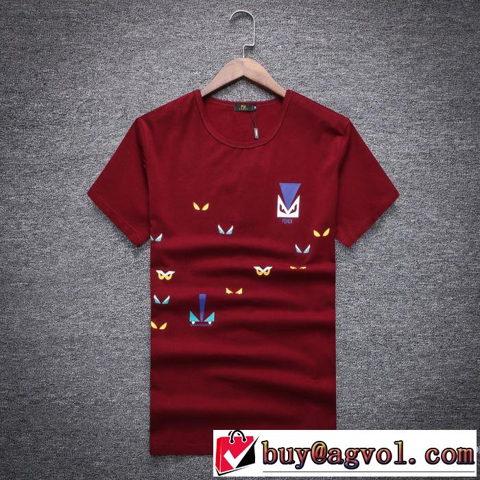 カジュアル ファッションスタッズ 2018春夏新作 半袖Tシャツ フェンディ FENDI 4色可選