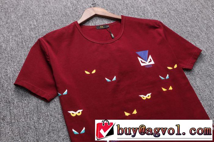 カジュアル ファッションスタッズ 2018春夏新作 半袖Tシャツ フェンディ FENDI 4色可選