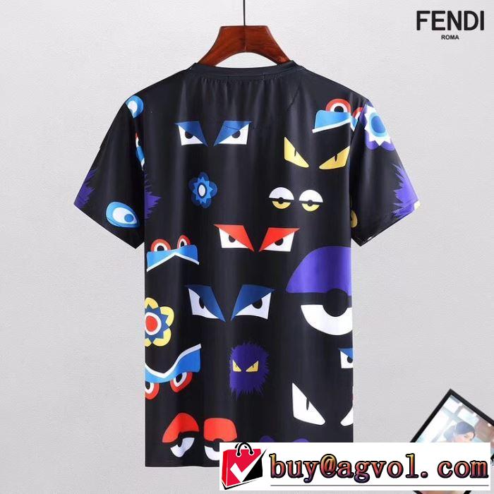 柔らかい手触り 2018春夏新作 半袖Tシャツ フェンディ FENDI 最終数量限り！