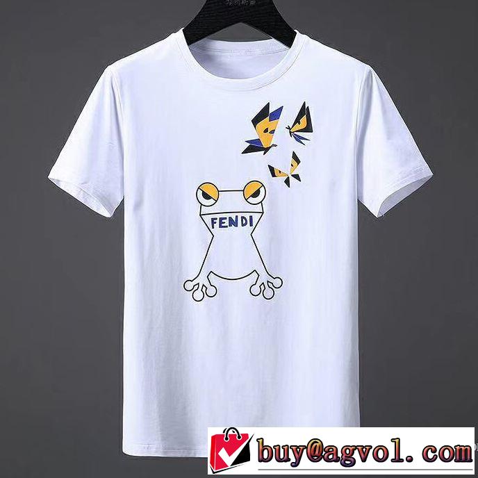 赤字価格 2色可選 乾きやすい 2018春夏新作 半袖Tシャツ フェンディ FENDI