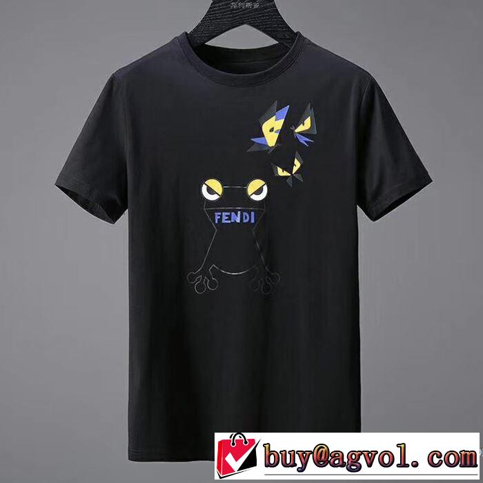 赤字価格 2色可選 乾きやすい 2018春夏新作 半袖Tシャツ フェンディ FENDI